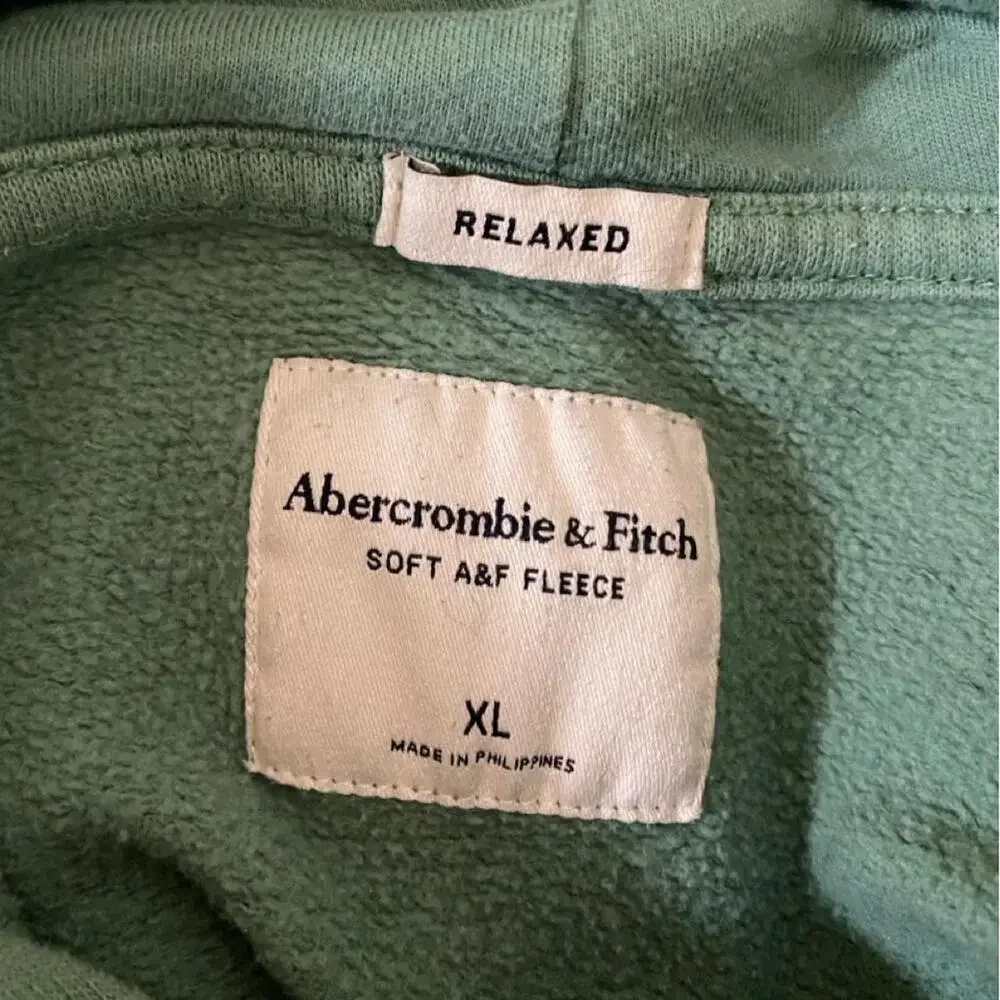 Abercrombie & Fitch soft fleece green hoodie in XL